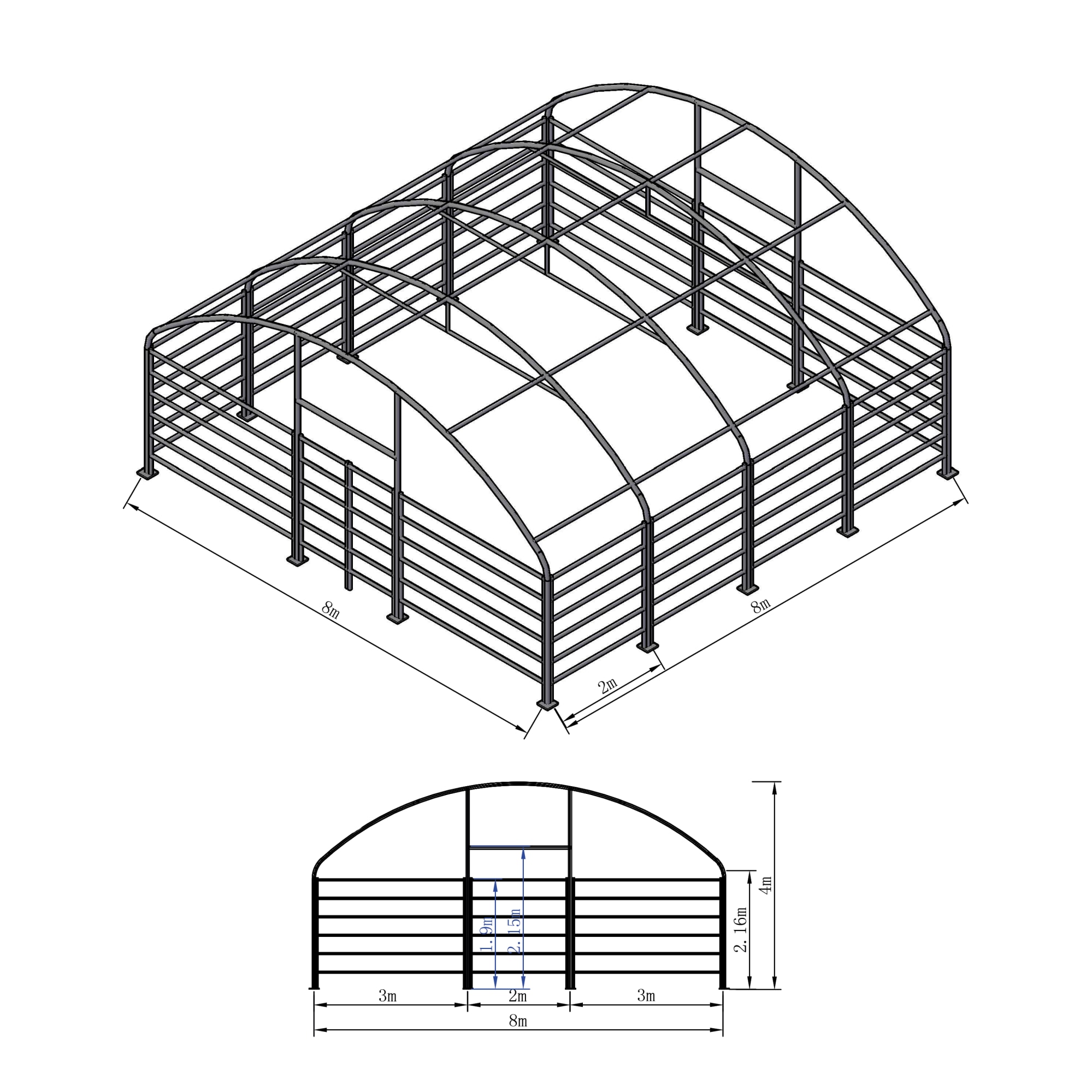 Ranch Farmer djurtält - Tältgarage och Tälthallar - 6438014152035 - 5