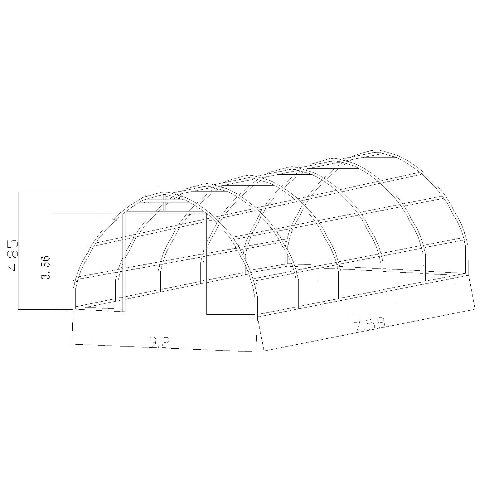 Ranch 9,2X7,5M 900G Presshall - Tältgarage och Tälthallar - 6438014166414 - 3