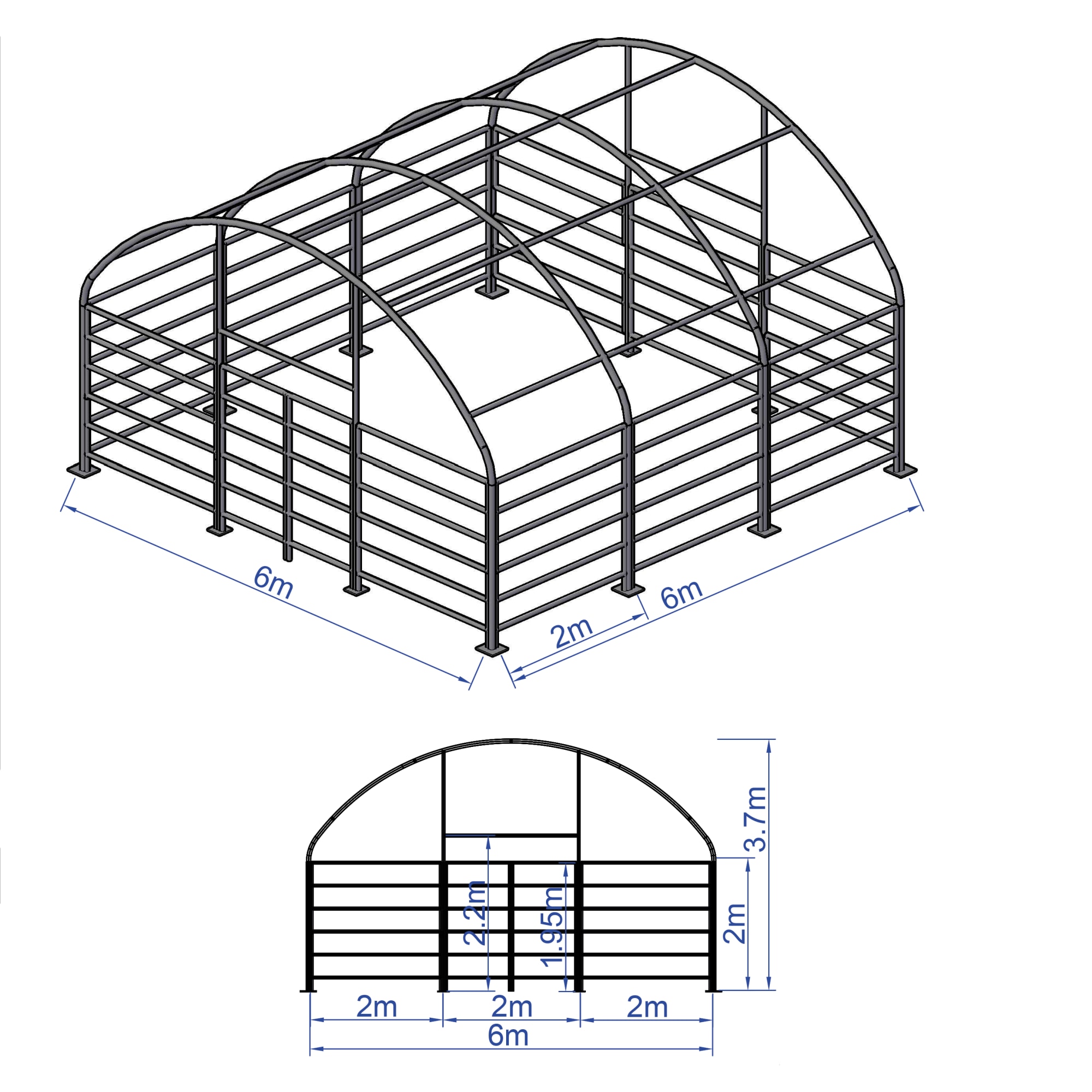 Ranch Farmer Djurtält - Tältgarage och Tälthallar - 6438014189451 - 4