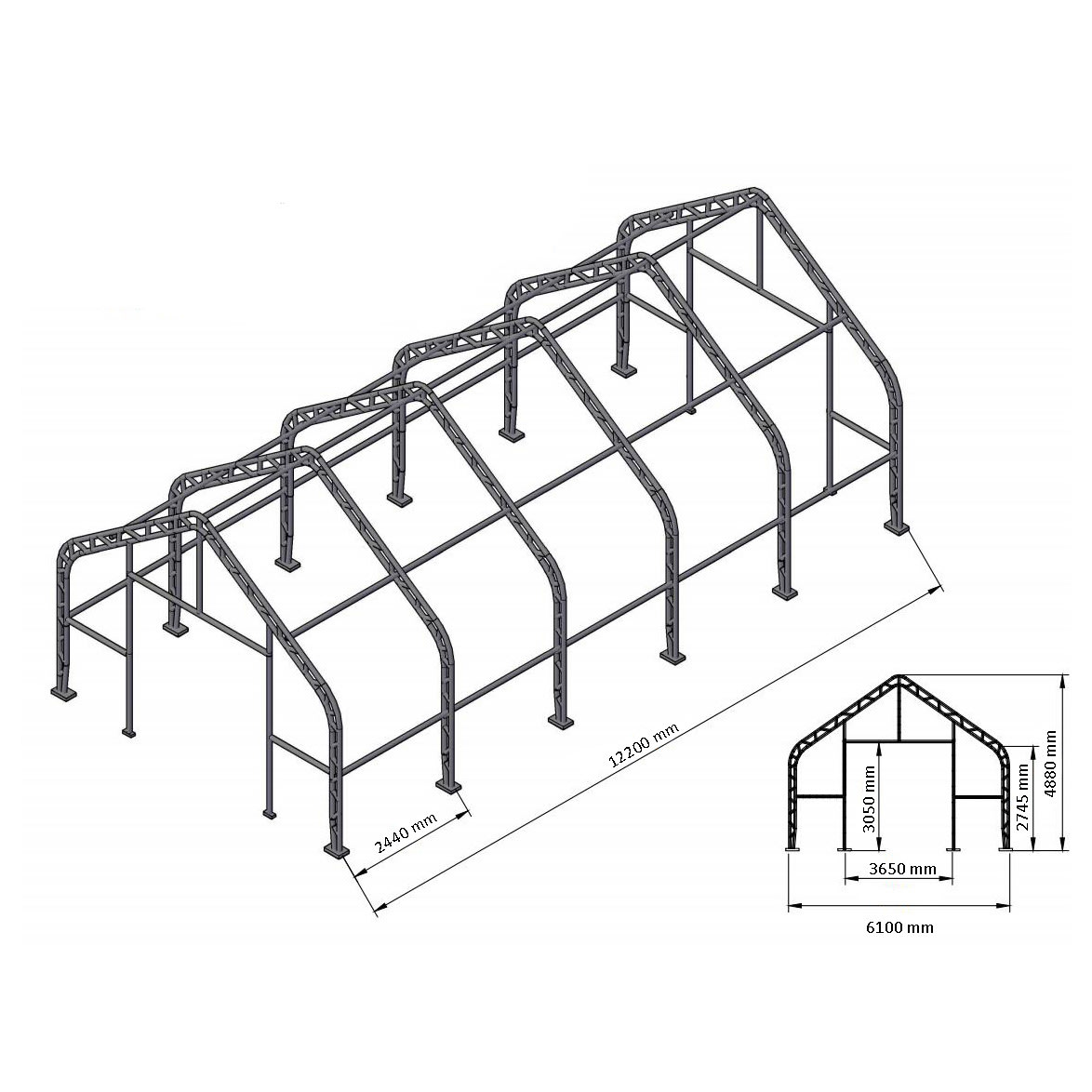 Ranch Premium Kalustohalli - Pressutallit ja Katokset - 6438014247854 - 5