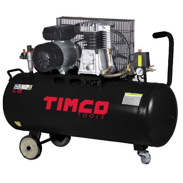 Timco 2,5Hp 100L Kompressor Remdrift - Kompressorer - 6438014257884 - 1