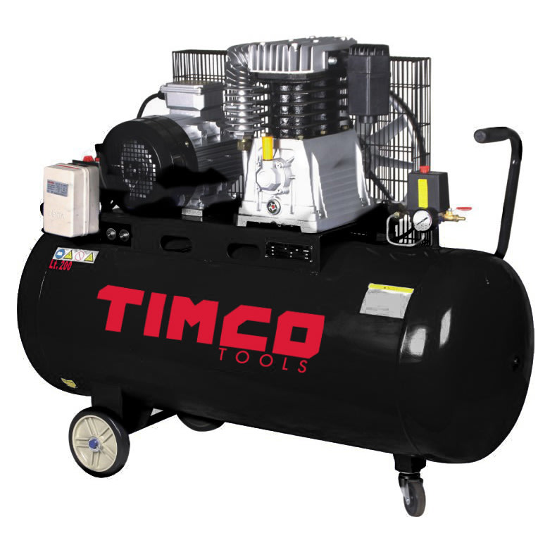 Timco 4Hp 200L Kompressor Remdrift - Kompressorer - 6438014257891 - 1