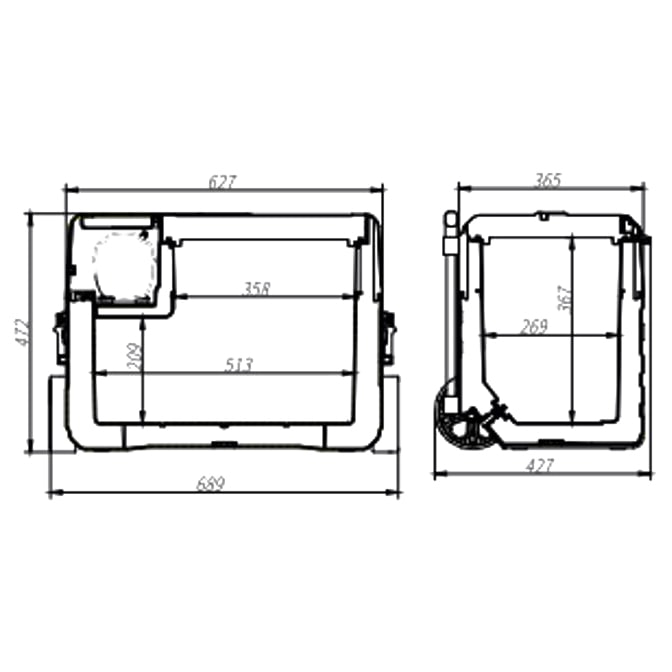 Frezzer Pro 42L 12/24V 230V Jääkaappi - Matkajääkaapit ja Pakastimet - 6438014269160 - 5
