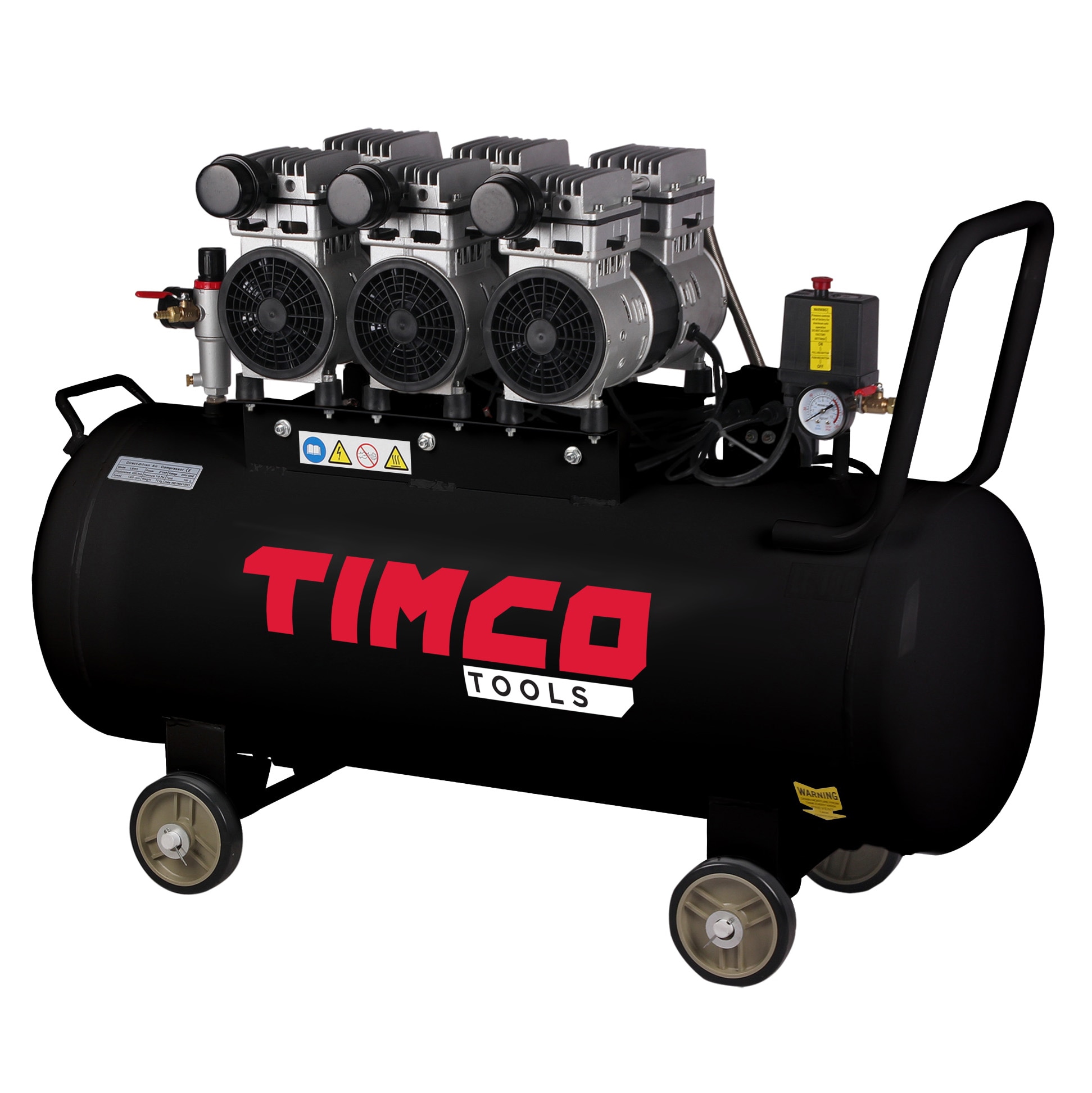 Timco 3X1Hp 100L Oljefri Kompressor - Kompressorer - 6438014336268 - 1