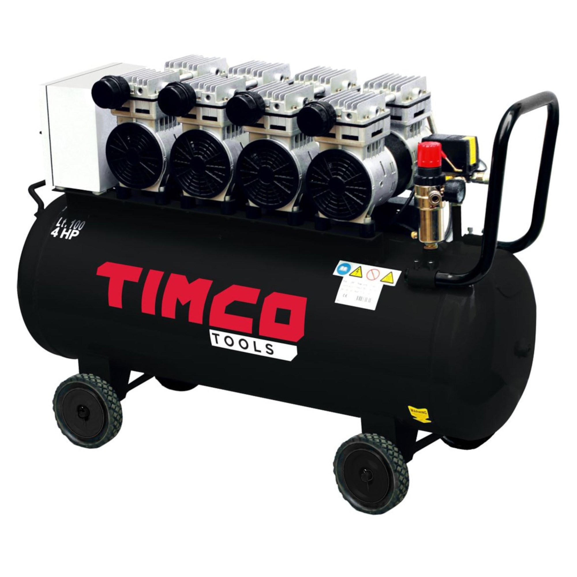 Timco 4X1Hp 100L Oljefri Kompressor - Kompressorer - 6438014336275 - 1