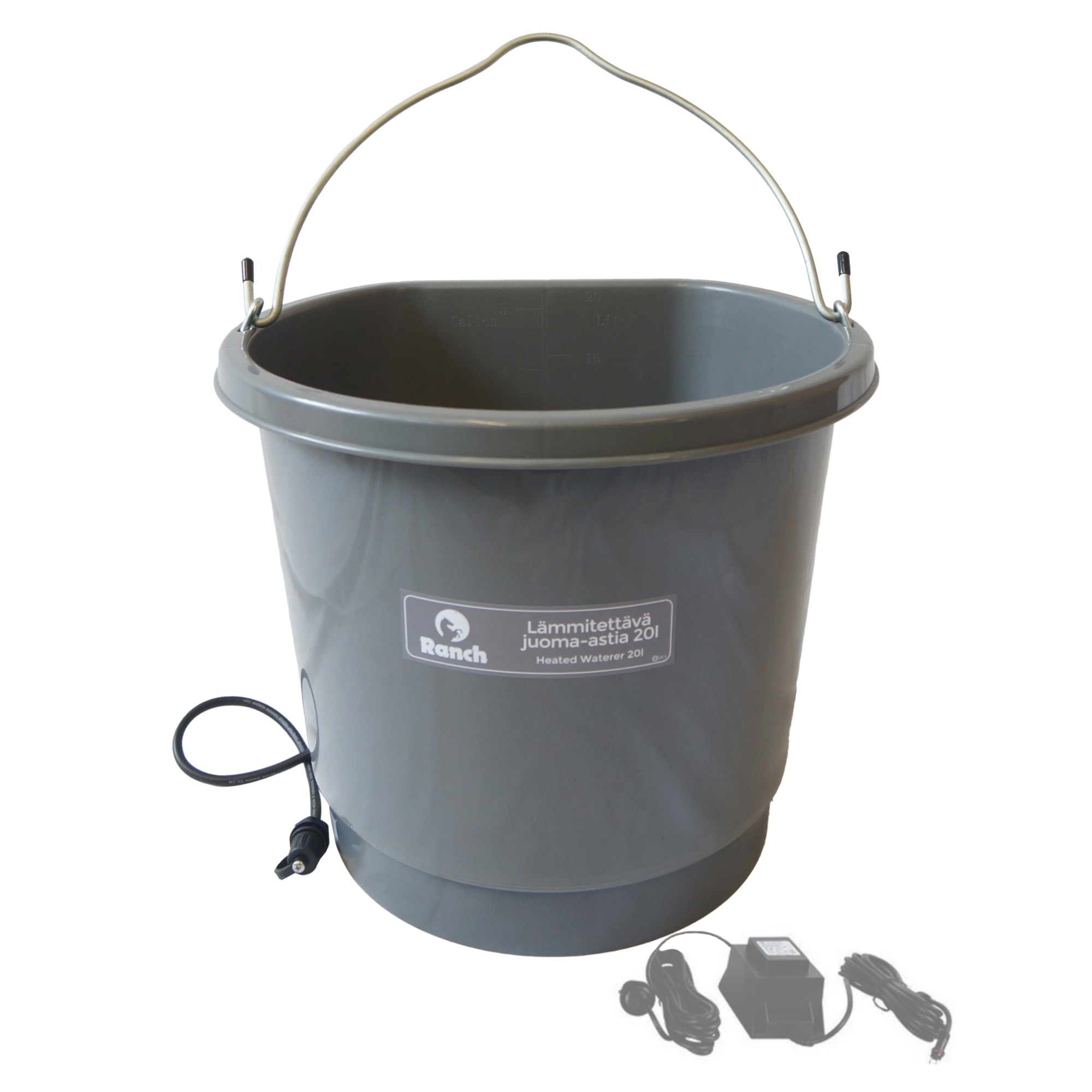 Ranch 20L Lämmitettävä Juoma-Astia+Muunt - Juomakupit - 6438014380216 - 1