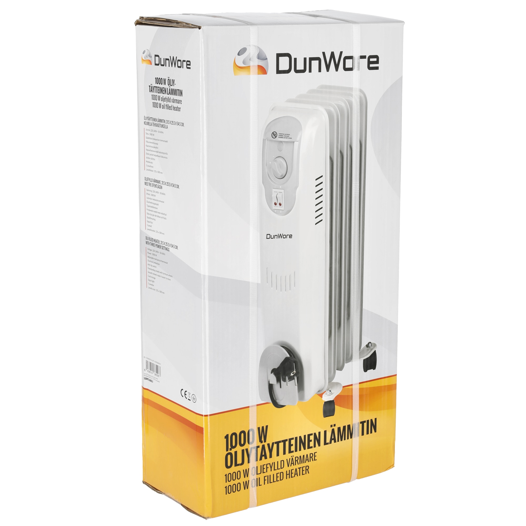 Dunwore 1000W Oljefylld Värmare - Elelement och -värmare - 6438014385587 - 3