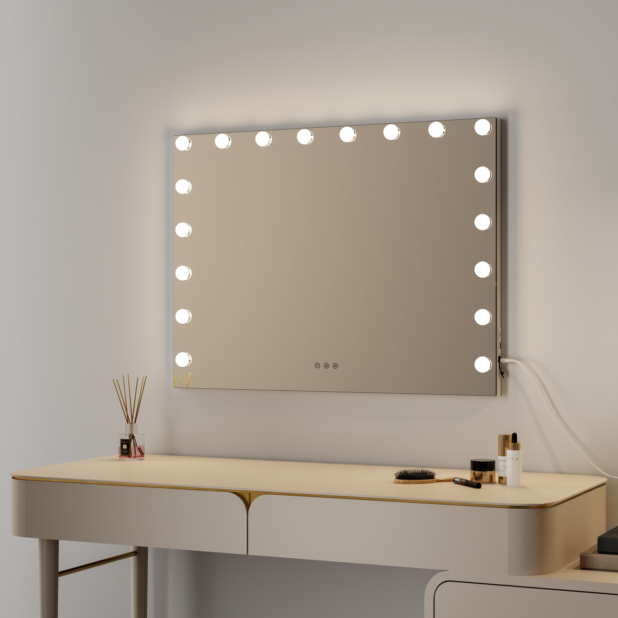Lumio Lights Hollywood 80X62cm - Badrumsspeglar - 6438014427935 - 4