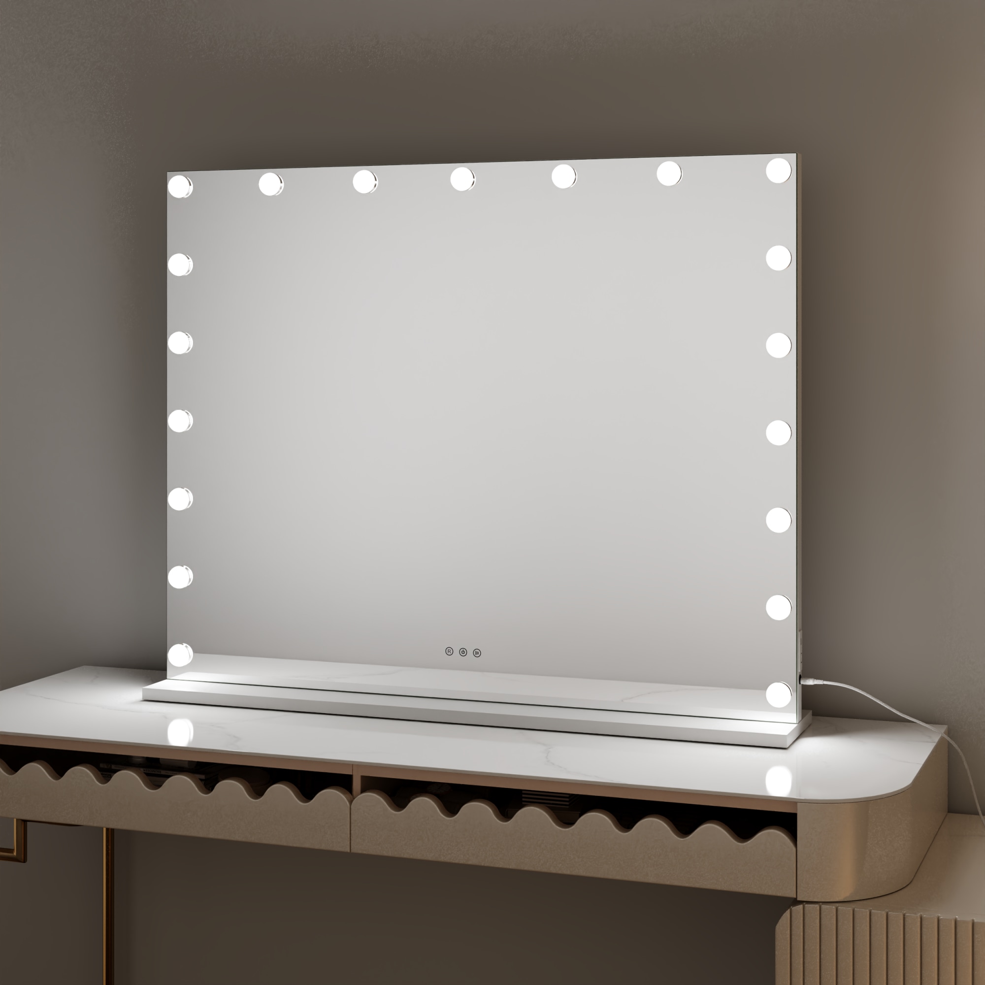 Lumio Lights Hollywood 100X80cm - Badrumsspeglar - 6438014427959 - 3