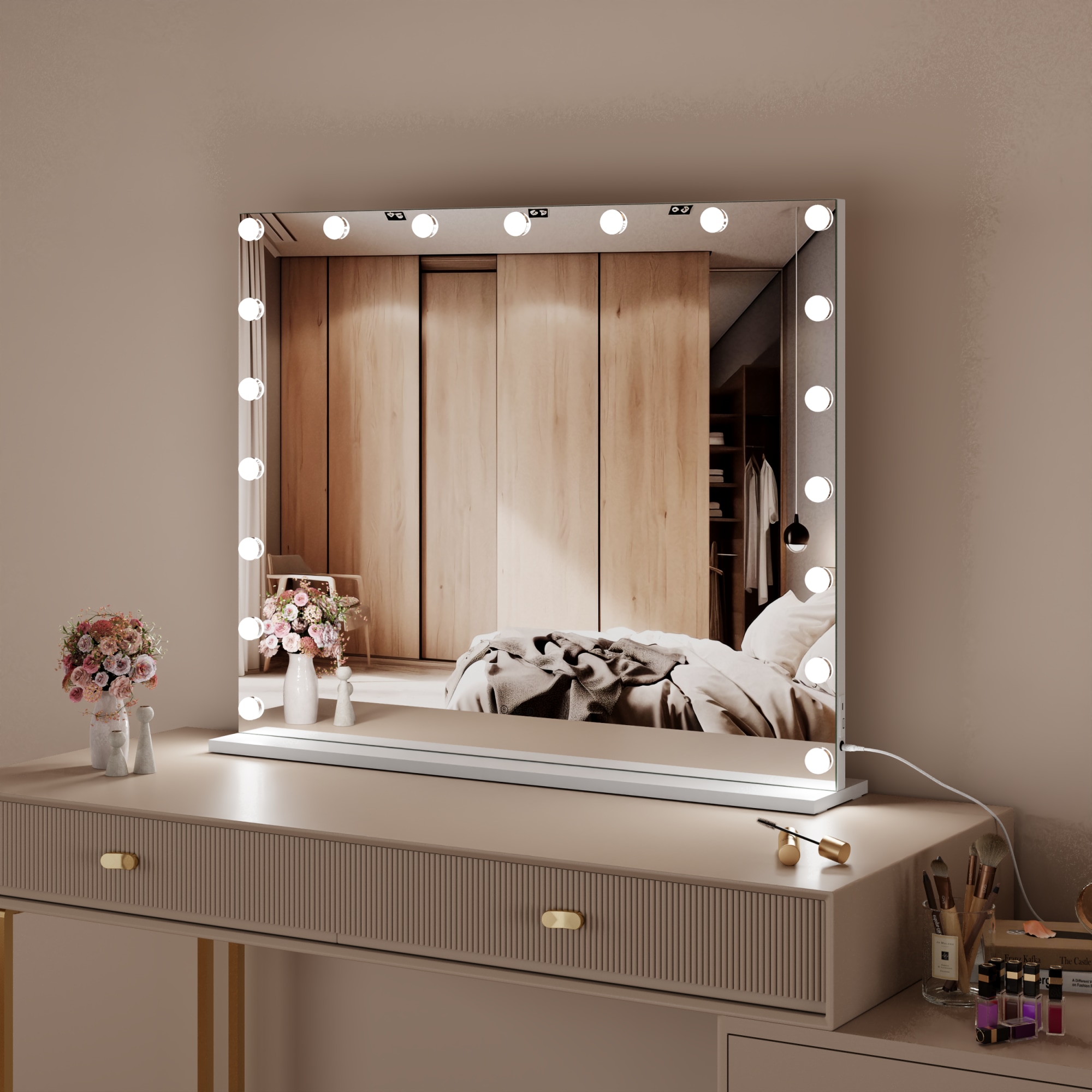 Lumio Lights Hollywood 100X80cm - Badrumsspeglar - 6438014427959 - 4
