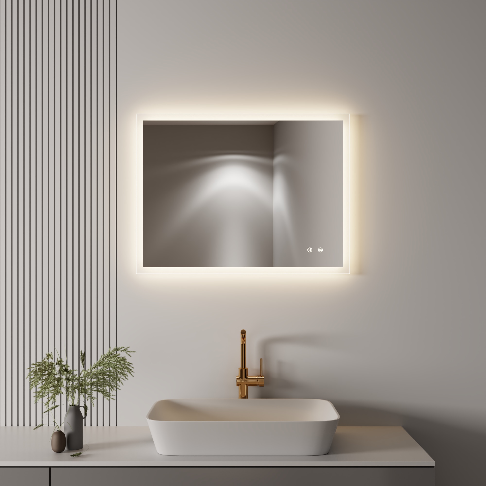 Innosanit 60x80 Valopeili Huurteenesto - Kylpyhuoneen Peilit - 6438014427997 - 3