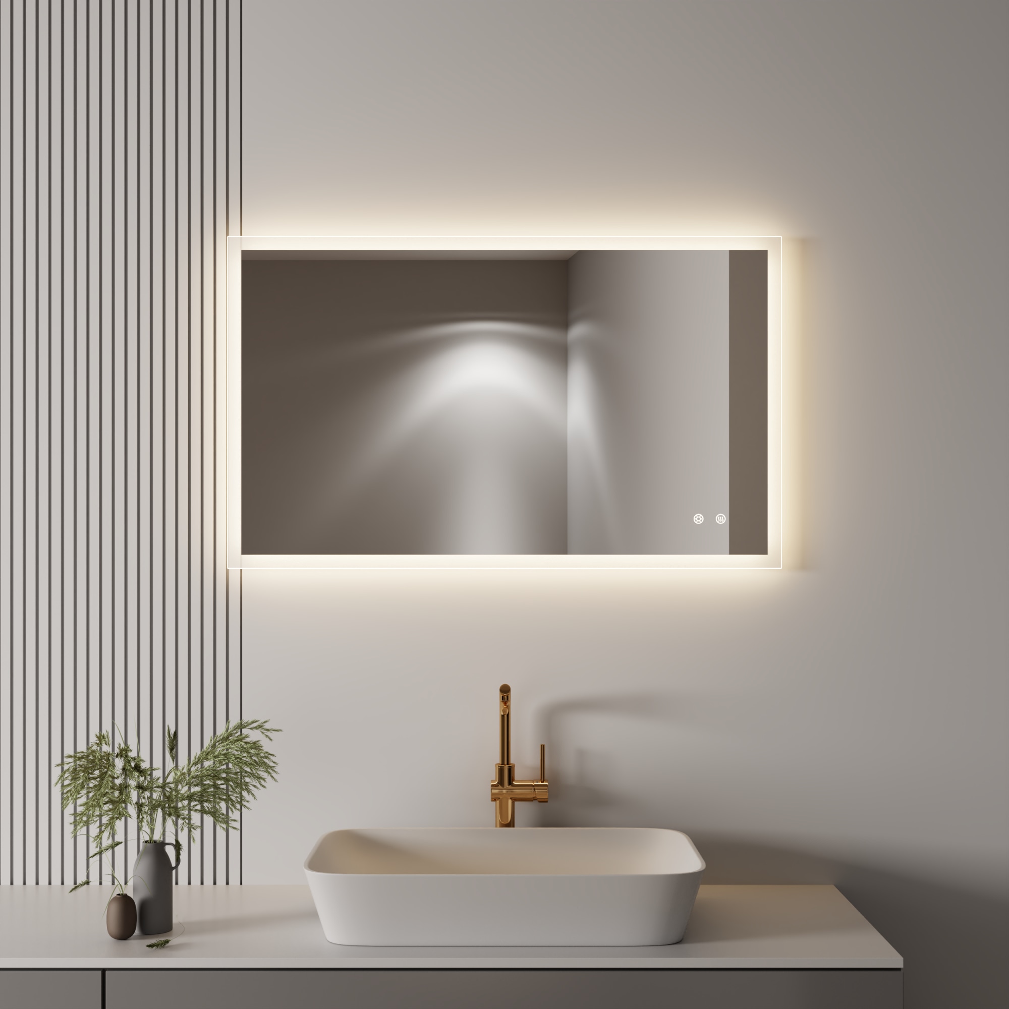 Innosanit 60x100 Valopeili Huurteenesto - Kylpyhuoneen Peilit - 6438014428000 - 3