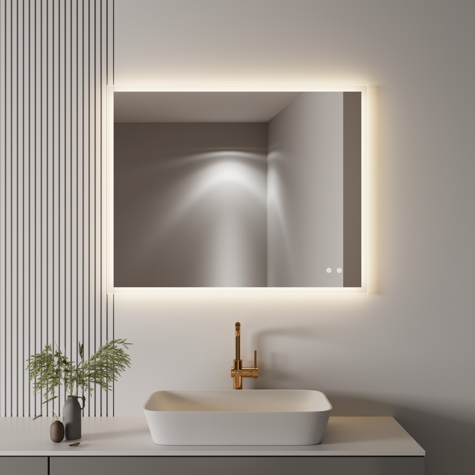 Innosanit 80x100 Valopeili Huurteenesto - Kylpyhuoneen Peilit - 6438014428017 - 3