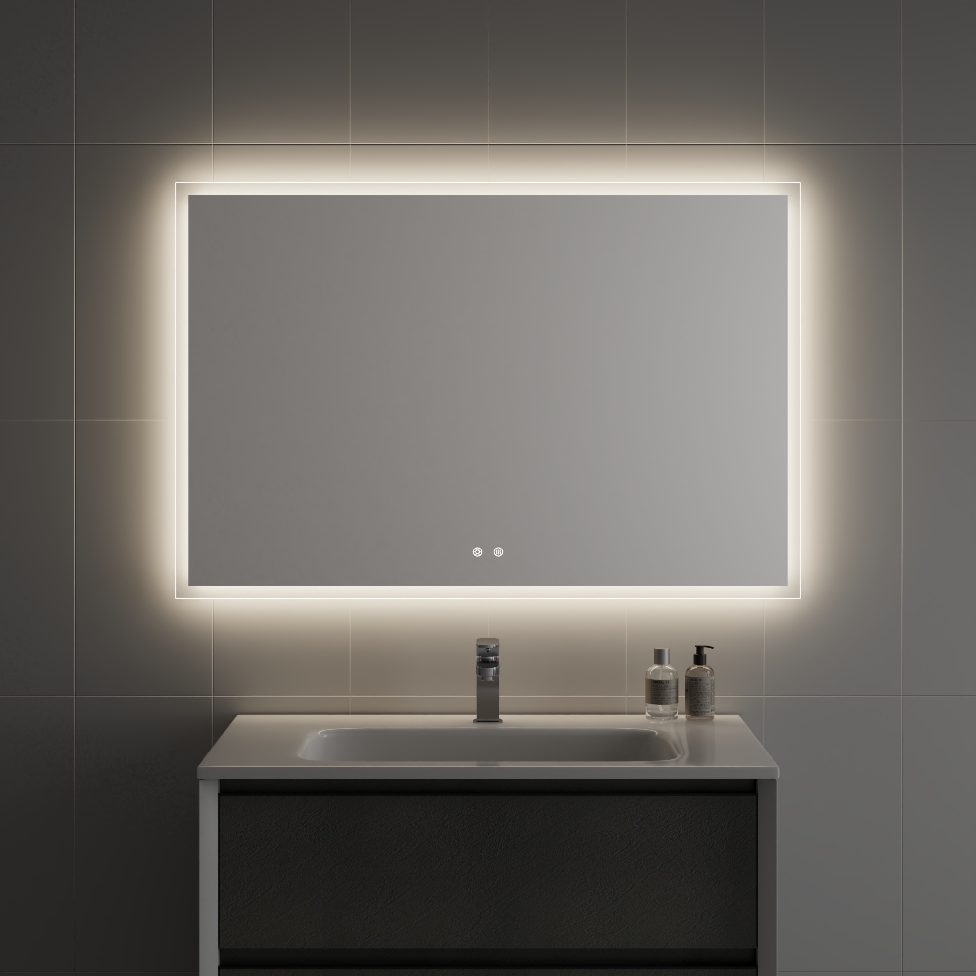 Innosanit 80x120 Valopeili Huurteenesto - Kylpyhuoneen Peilit - 6438014428024 - 4