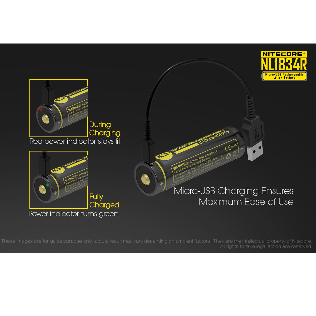Nitecore Nl1834R 18650 3400Mah Akkuparis - Taskulamput ja Otsalamput - 6952506492305 - 3