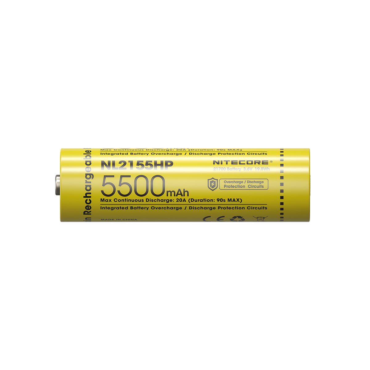 Nitecore Nl2155Hp 5500Mah 20A Akku - Taskulamput ja Otsalamput - 6952506498208 - 2