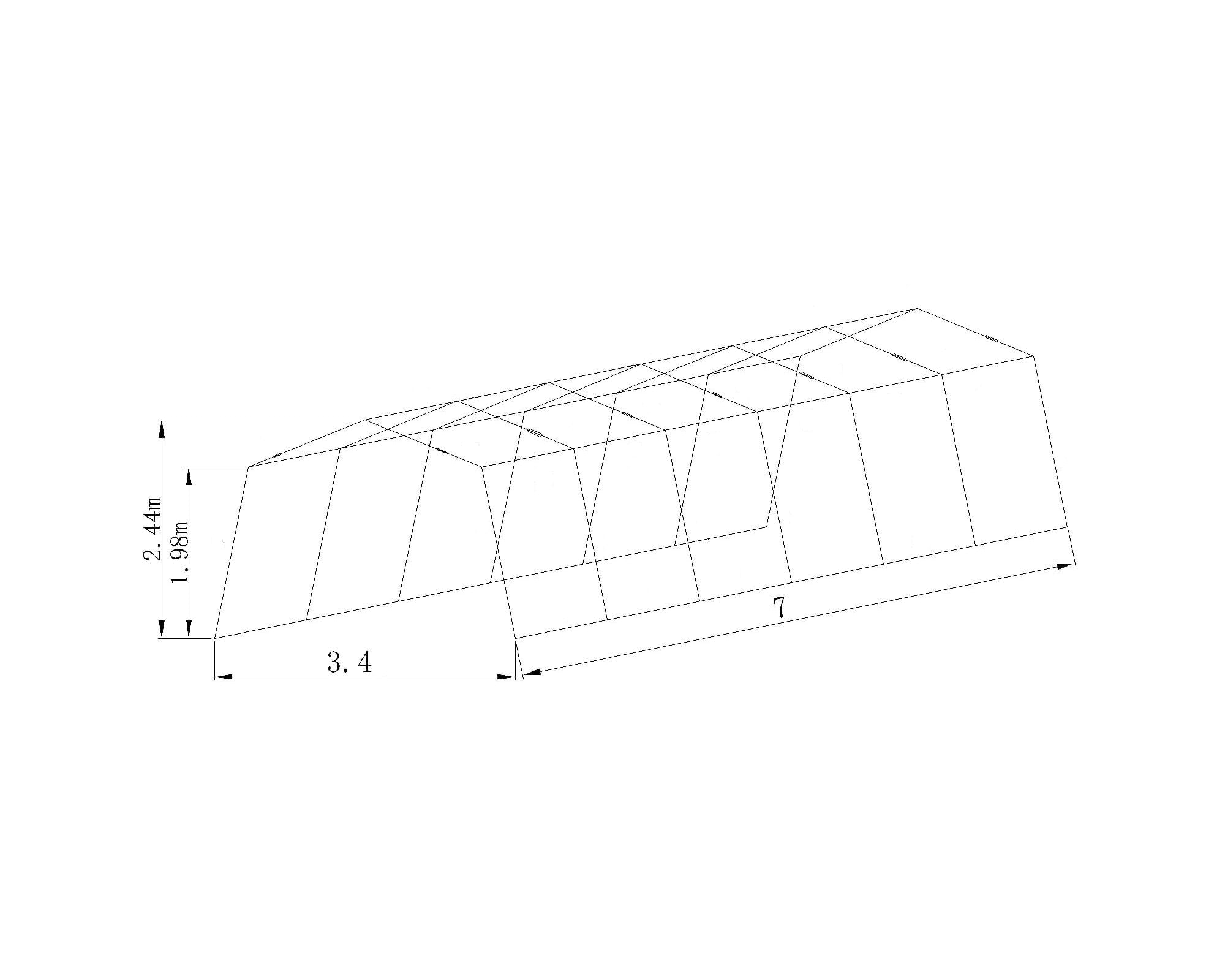 Timco 3,4X7X2,2M 500G Biltält - Tältgarage och Tälthallar - 6438014435268 - 4