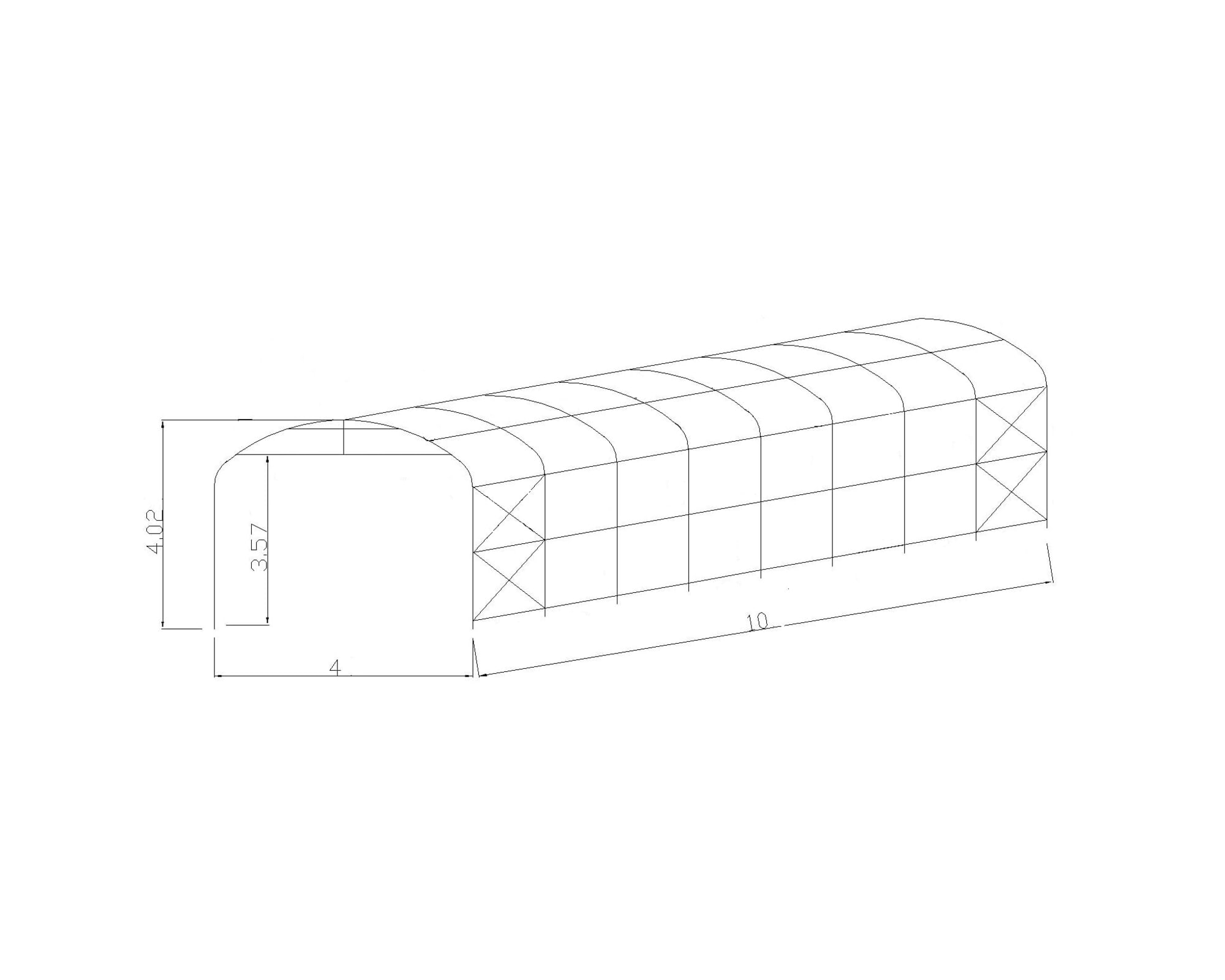 Timco 4X10M 500G Båghall - Tältgarage och Tälthallar - 6438014435282 - 2